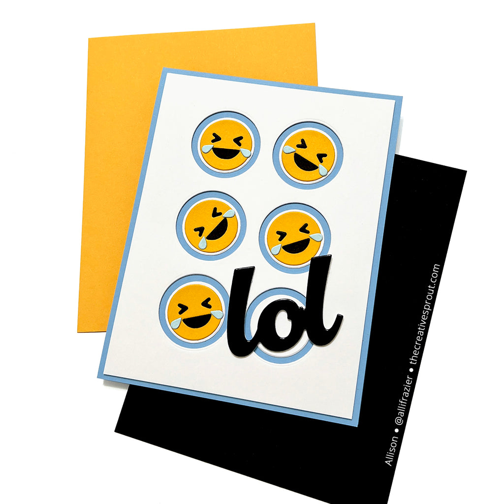 CZ Design Lol + Emoji Wafer Dies czd269c Happy Camper LOL Card | color-code:ALT03