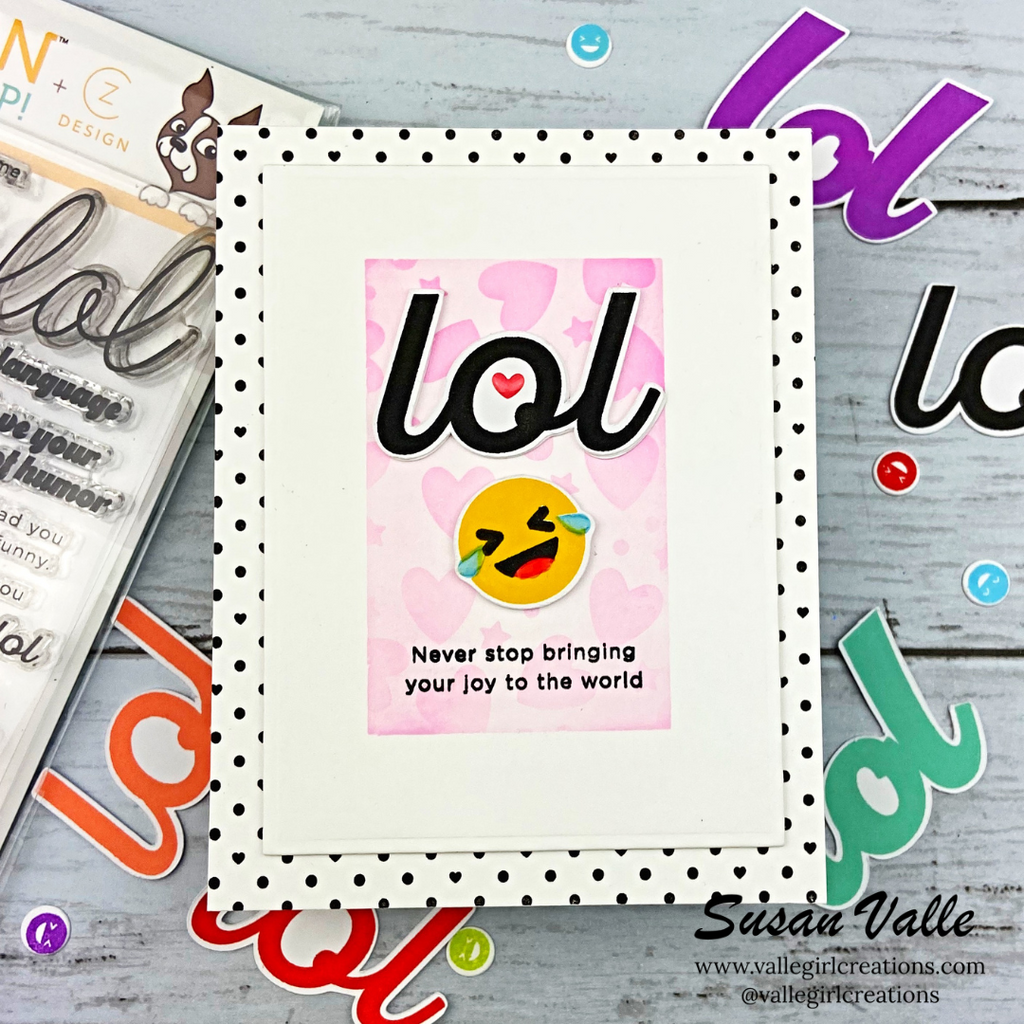 CZ Design Clear Stamps LOL cz396c Happy Camper LOL Card