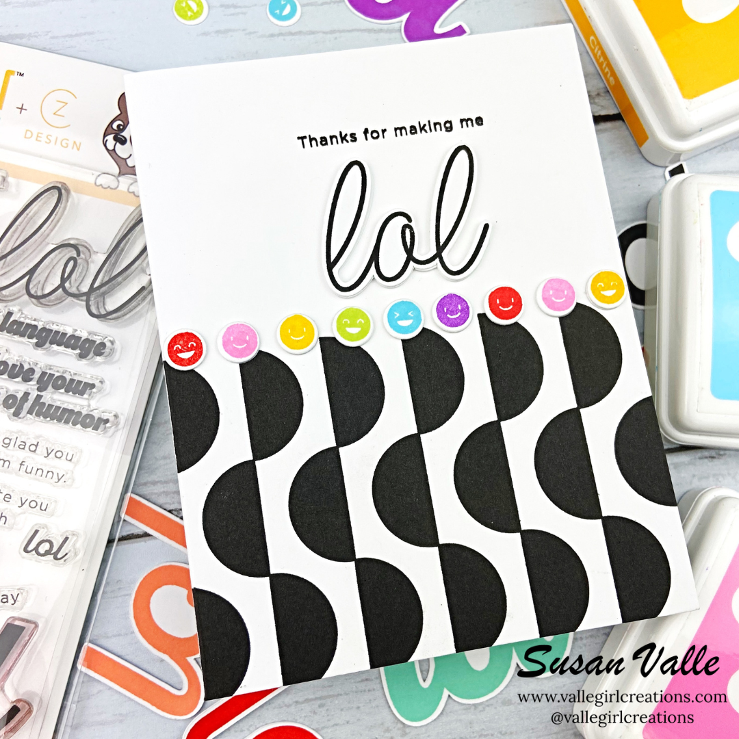 CZ Design Stamps and Dies LOL + Emoji Bundle set1034lot Happy Camper LOL Card | color-code:ALT05