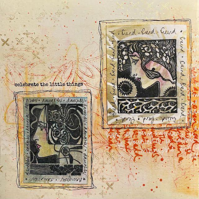 Paper Artsy Lynne Perrella Cling Stamps lpc070 celebrate