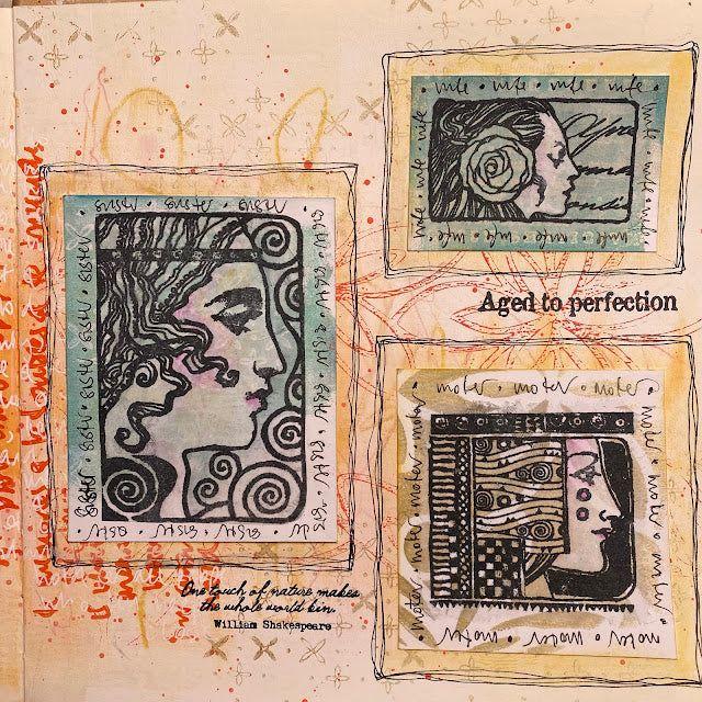 Paper Artsy Lynne Perrella Cling Stamps lpc070 aged to perfection