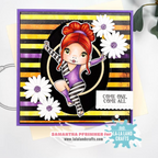 La-La Land Crafts Aerialist Marci Cling Stamp 5620 flowers