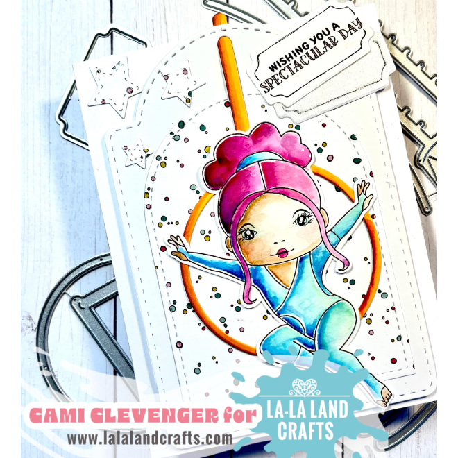 La-La Land Crafts Aerialist Marci Cling Stamp 5620 star