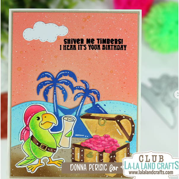 La-La Land Crafts Ahoy Matey Clear Stamps cl166 palm trees