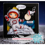 La-La Land Crafts Astronaut Marci Cling Stamp 5619 space