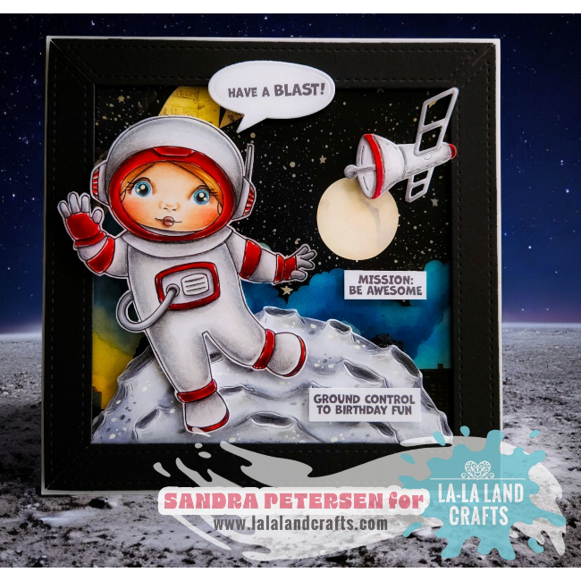 La-La Land Crafts Astronaut Marci Cling Stamp 5619 space