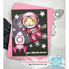 La-La Land Crafts Astronaut Marci Cling Stamp 5619 stars