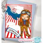 La-La Land Crafts Aviator Marci Cling Stamp 5560 love you
