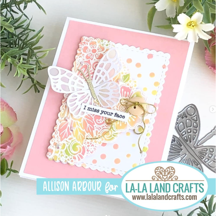 La-La Land Crafts BUTTERFLY Dies 8677 polka dots
