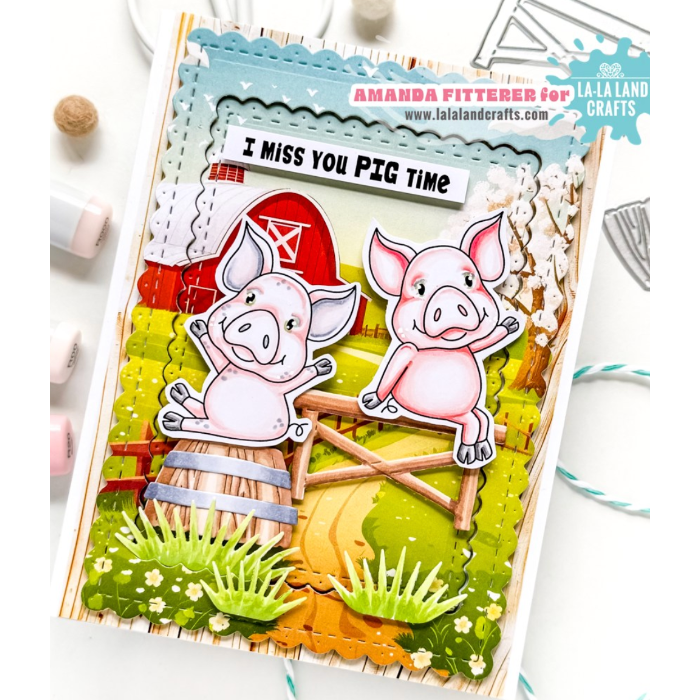 La-La Land Crafts Backyard Elements Dies 8860 pigs