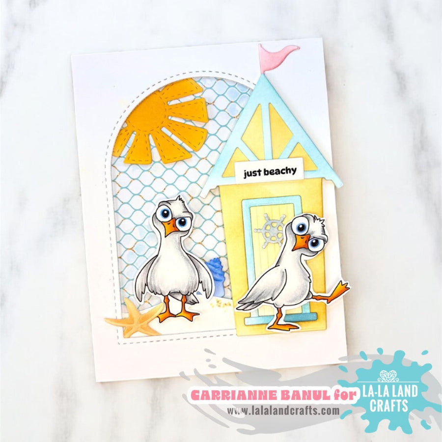 La-La Land Crafts Beach Hut Dies 9013 just beachy card