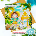 La-La Land Crafts Beach Hut Dies 9013 vacation mode card