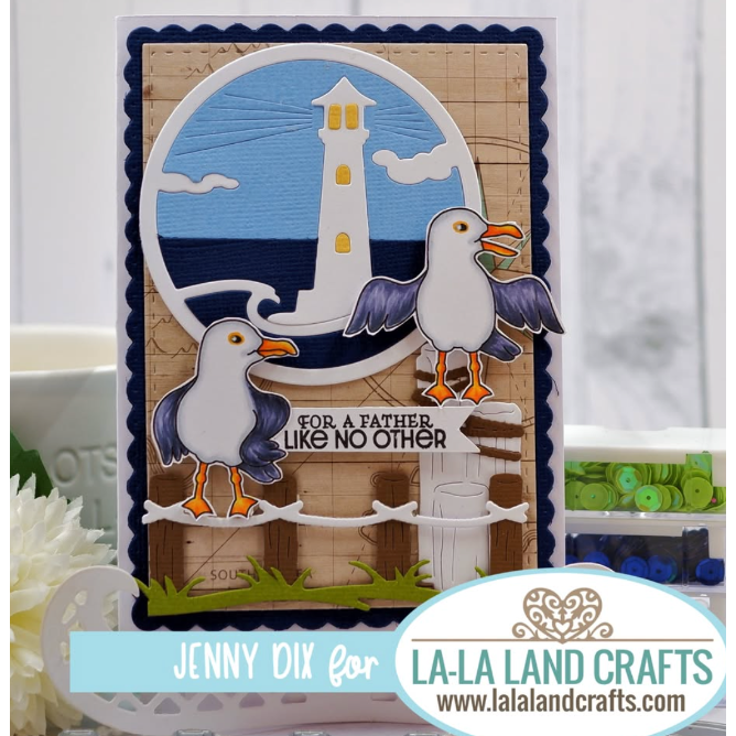 La-La Land Crafts Beach Pilings Dies 8782 lighthouse