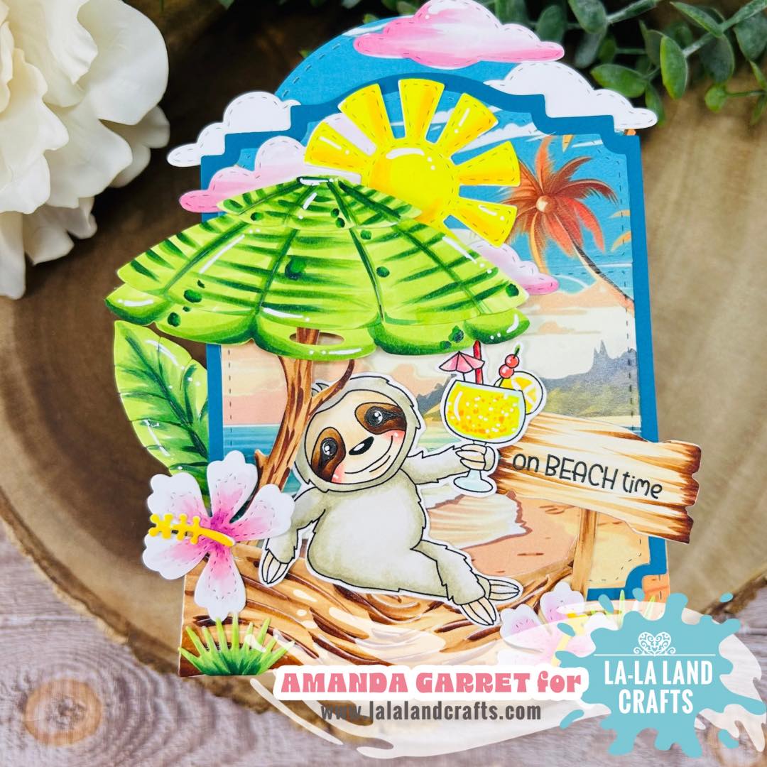La-La Land Crafts Beach Sign Dies 8943 beach time