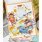 La-La Land Crafts Boombox Die 8834 happy birthday