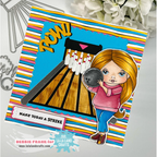 La-La Land Crafts Bowling Cling Stamp and Dies Set strike
