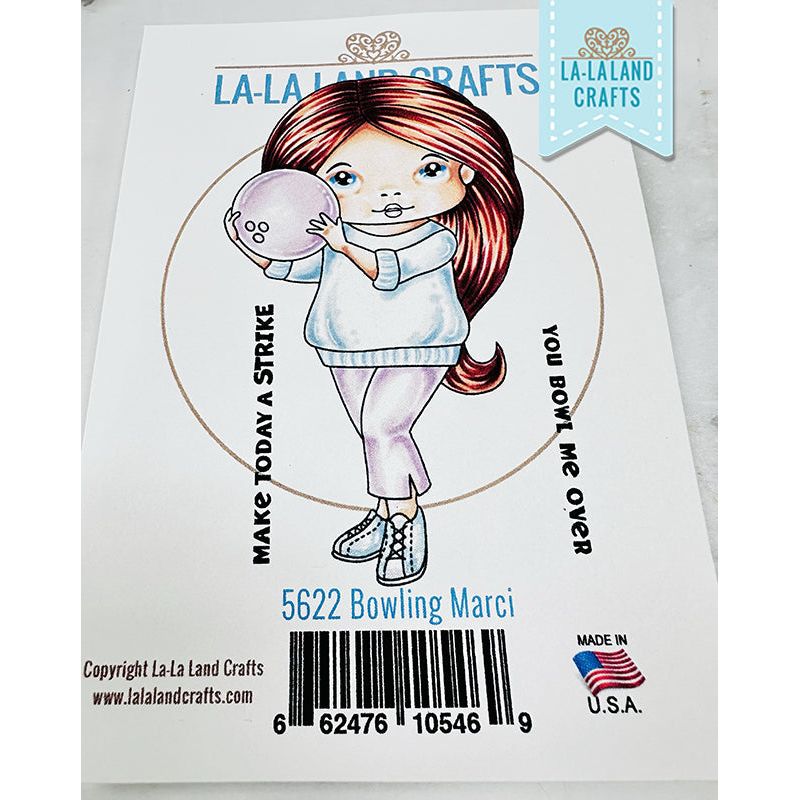 La-La Land Crafts Bowling Marci Cling Stamp 5622