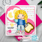 La-La Land Crafts Bunny Slippers Marci Cling Stamp 4234 sunshine