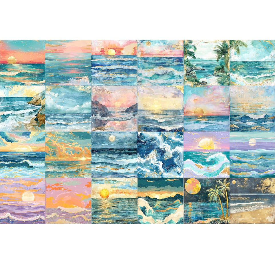 La-La Land Crafts By The Sea 6x6 inch Paper Pad dp055 breakdown