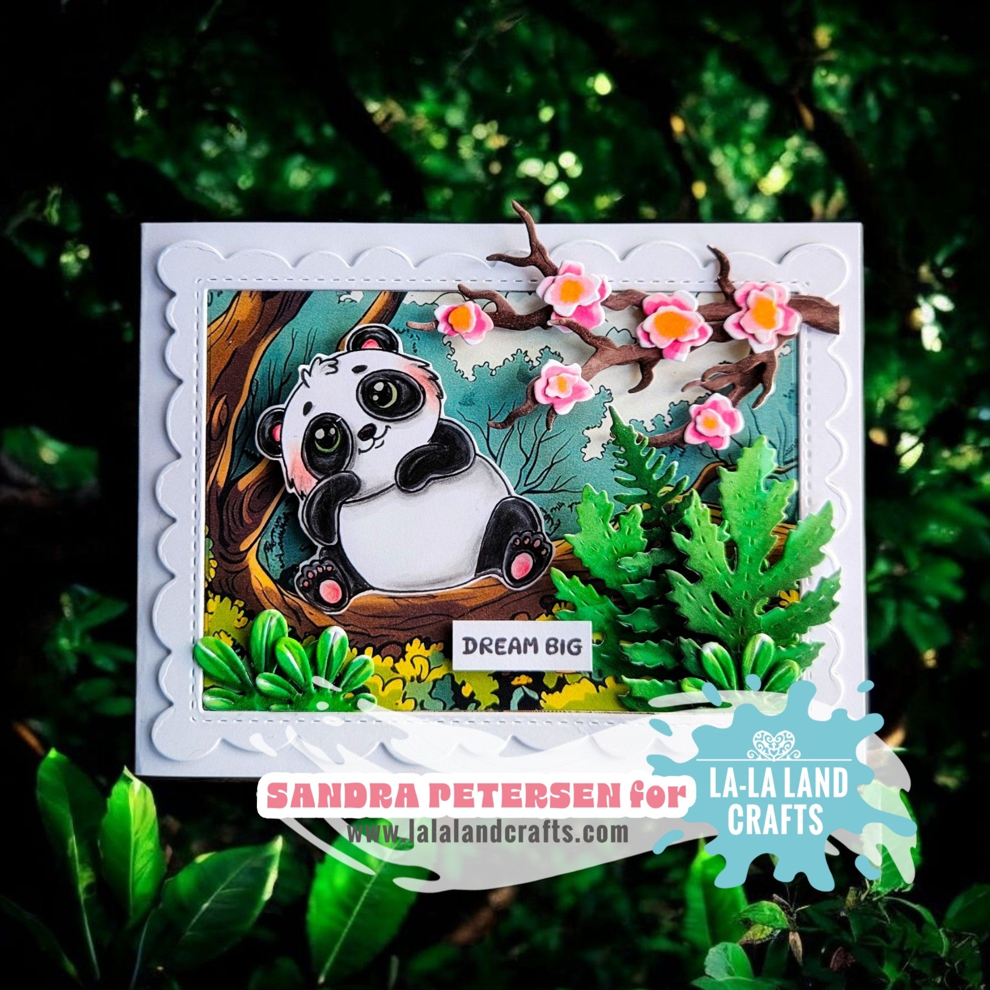 La-La Land Crafts Cherry Blossom Branches Dies 8940 panda