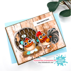 La-La Land Crafts Chicken Wire Circle Dies 9003 shaker card