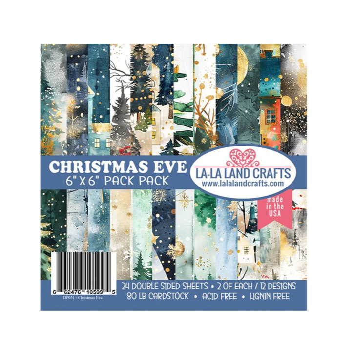 La-La Land Crafts Christmas Eve 6x6 inch Paper Pack dp051