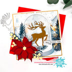 La-La Land Crafts Christmas Eve 6x6 inch Paper Pack dp051 deer