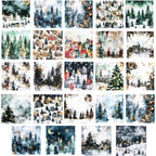 La-La Land Crafts Christmas Eve 6x6 inch Paper Pack dp051 grid