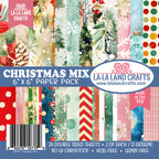 La-La Land Crafts Christmas Mix 6x6 inch Paper Pack dp059