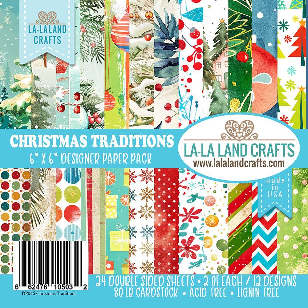 La-La Land Crafts Christmas Traditions 6x6 inch Paper Pack dp046