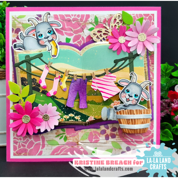 La-La Land Crafts Clothesline Dies 8859 flowers