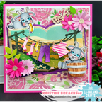 La-La Land Crafts Clothesline Dies 8859 flowers
