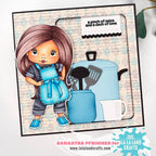 La-La Land Crafts Cooking Marci Cling Stamp 5617