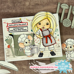 La-La Land Crafts Cooking Marci Cling Stamp 5617 let's eat