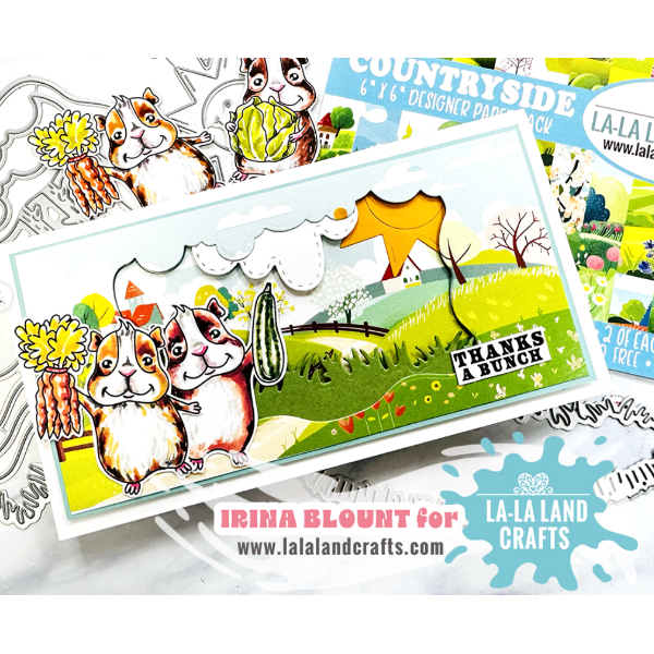 La-La Land Crafts Countryside 6x6 inch Paper Pack dp041 veggies