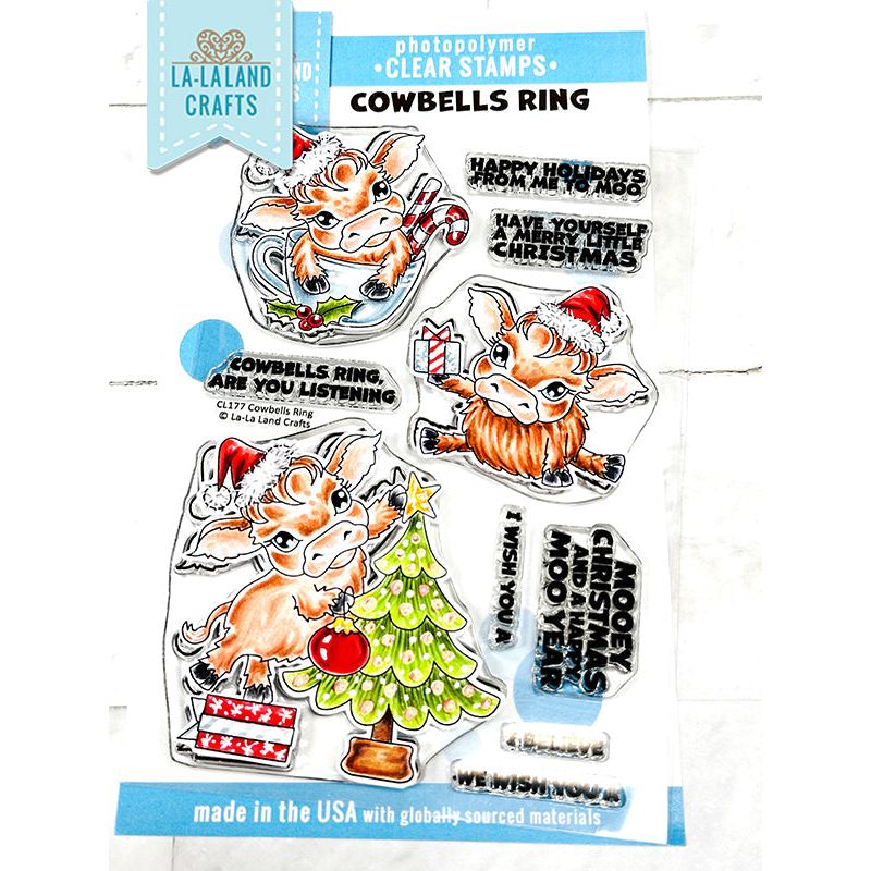 La-La Land Crafts Cowbells Ring Clear Stamps cl177