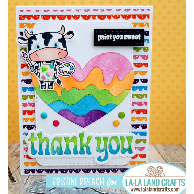 La-La Land Crafts Crafty Friends Clear Stamps cl129 cow