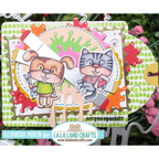 La-La Land Crafts Crafty Friends Clear Stamps cl129 paint splotches
