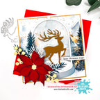 La-La Land Crafts Deer Family Dies 8953 greenery