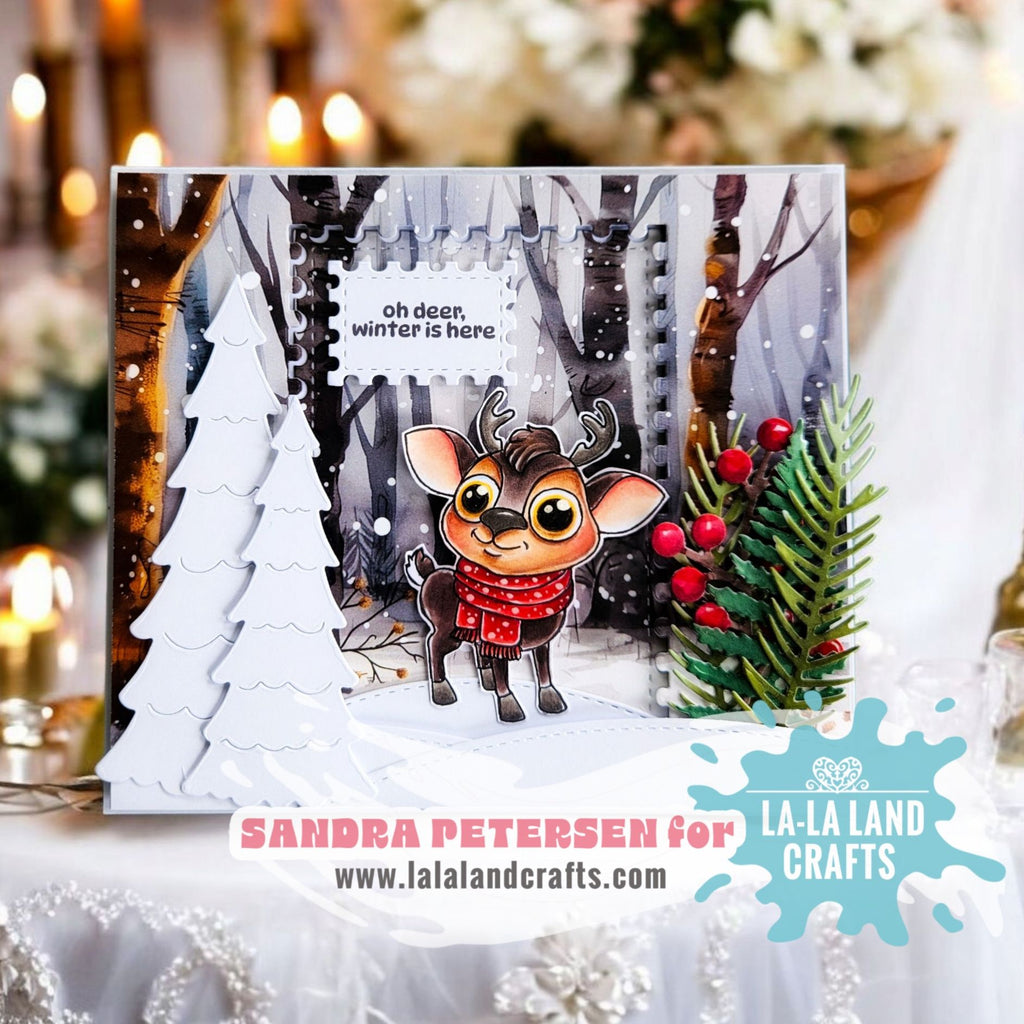 La-La Land Crafts Deer Friends Clear Stamps cl198 winter