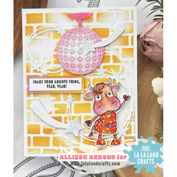 La-La Land Crafts Disco Fever Cling Stamp cl150 dance