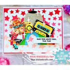 La-La Land Crafts Disco Fever Cling Stamp cl150 stars