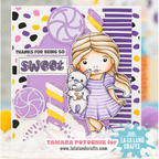 La-La Land Crafts Dorothy Marci Cling Stamp 5549 purple