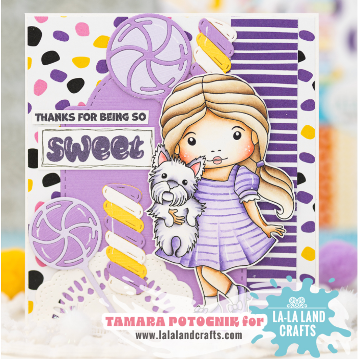 La-La Land Crafts Dorothy Marci Cling Stamp 5549 purple