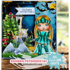 La-La Land Crafts Dragon Princess Marci Cling Stamp 5606 greenery