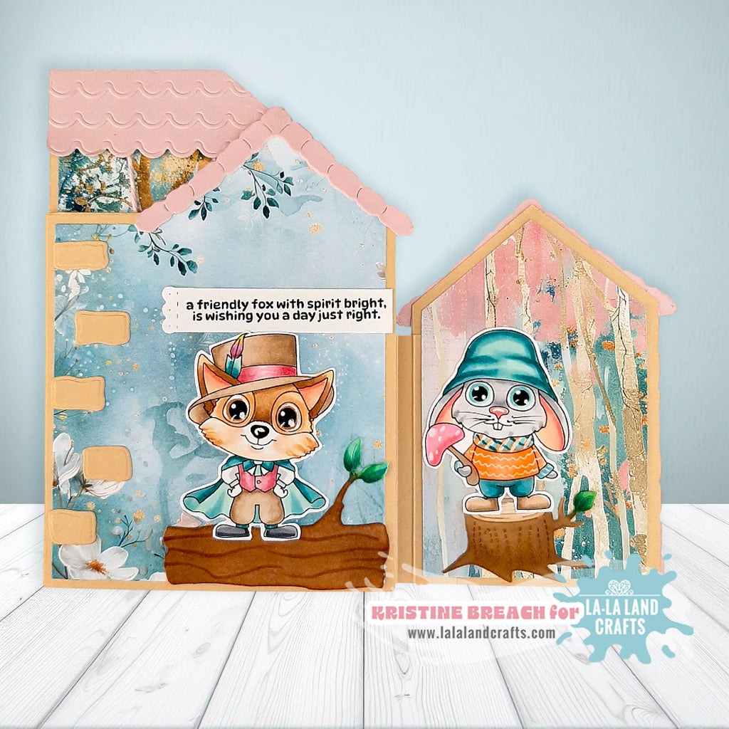 La-La Land Crafts Enchanted 6x6 inch Paper Pack dp054 bunny with a hat on