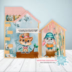 La-La Land Crafts Enchanted 6x6 inch Paper Pack dp054 bunny with a hat on