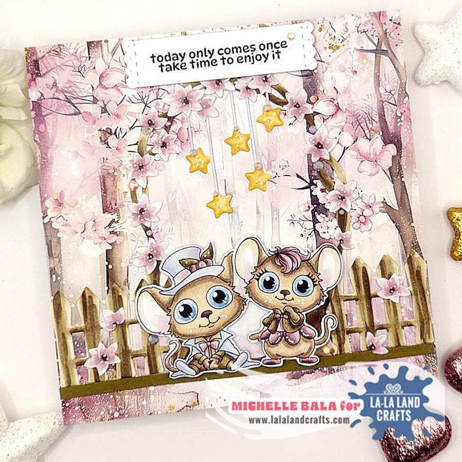 La-La Land Crafts Enchanted 6x6 inch Paper Pack dp054 yellow stars
