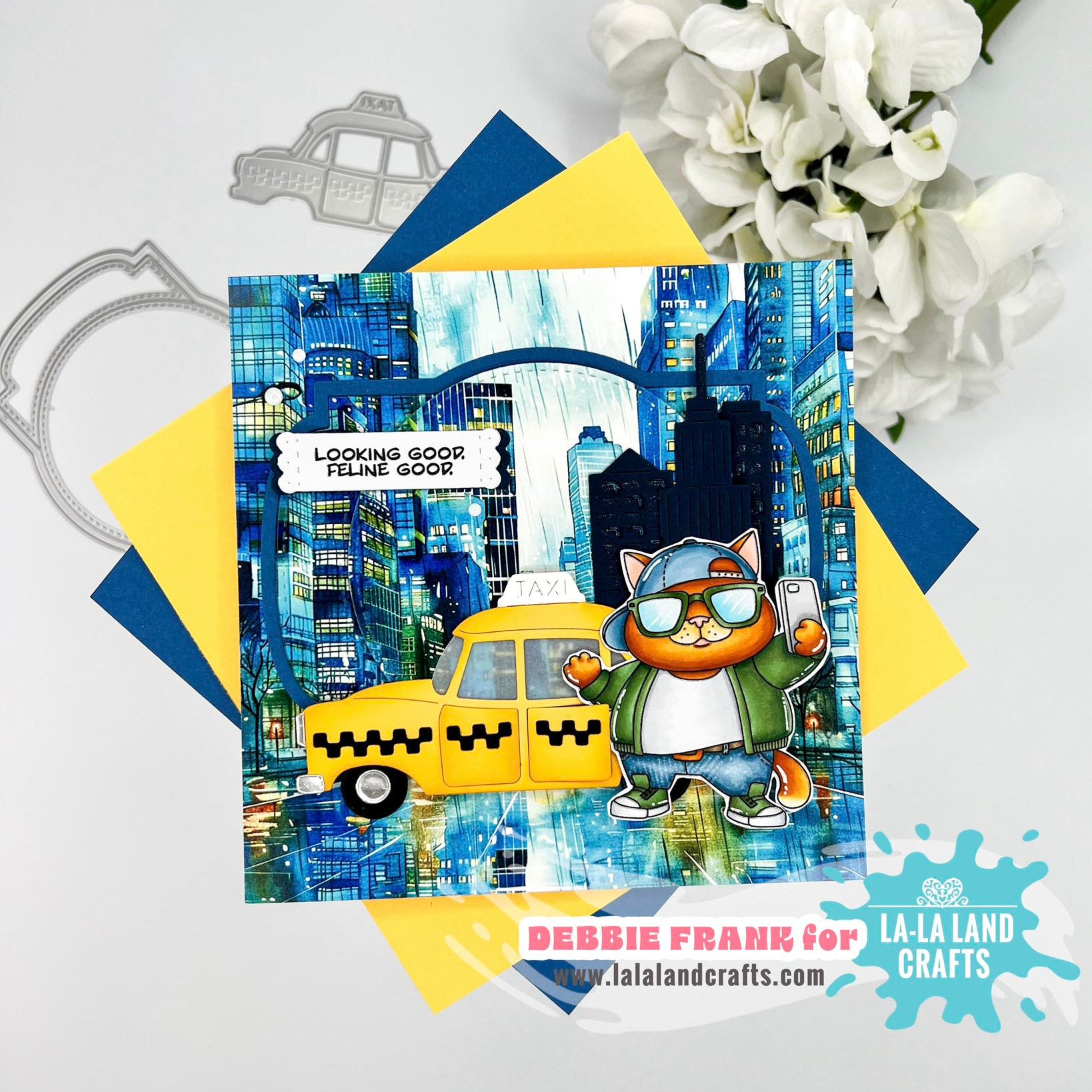 La-La Land Crafts Feline Good Clear Stamps cl191 blue