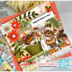 La-La Land Crafts Flower Wreath Dies 8827 happy birthday